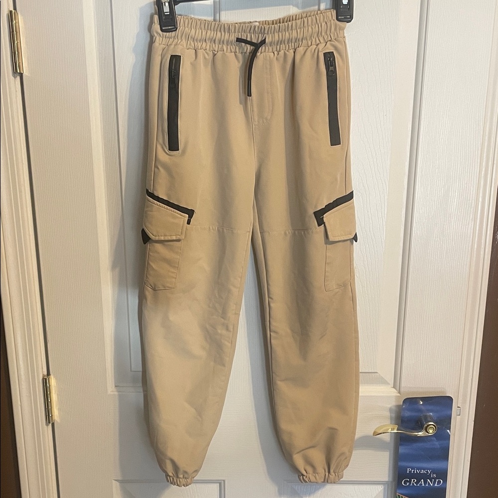 Boys Tan Cargo Pants